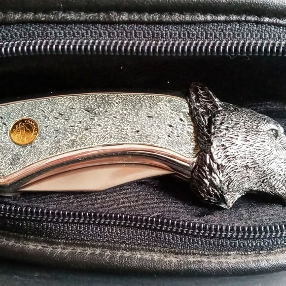Stunning "The Timber Wolf" Collectors folding Knife by the Franklin Mint - Picture 2 of 12